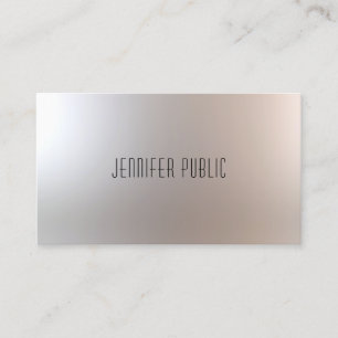 Fashionable Modern Design Professional Glam Plain Business Card