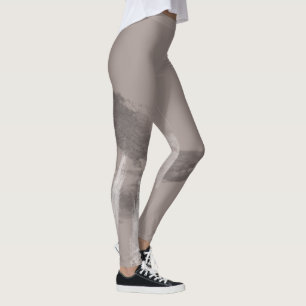 Fashionable Monochrome Urban Graffiti Smear Leggings