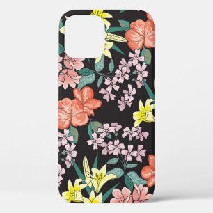 Fashionable pattern in small flowers. Floral backg iPhone 12 Case
