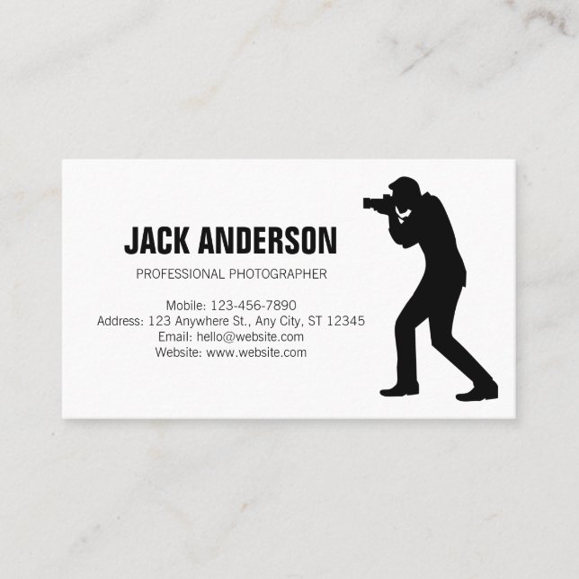 Fashionable Photography Business Cards (Front)