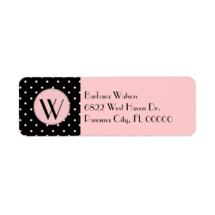 Fashionable Pink & Black Monogram