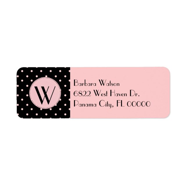 Fashionable Pink & Black Monogram (Front)