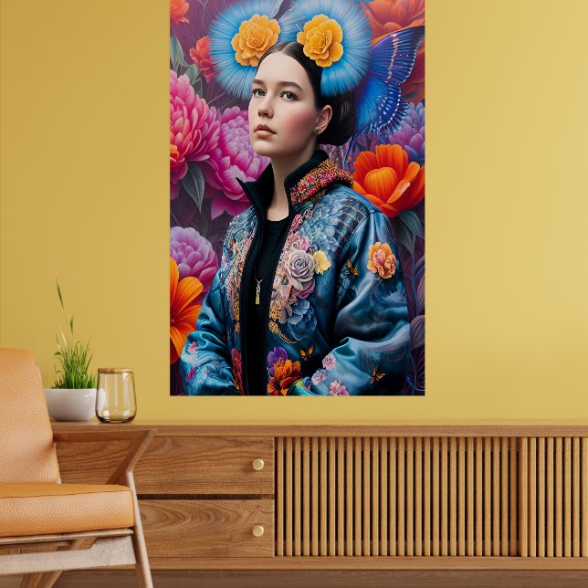 Fashionable princess in a jacket poster (Living Room 2)