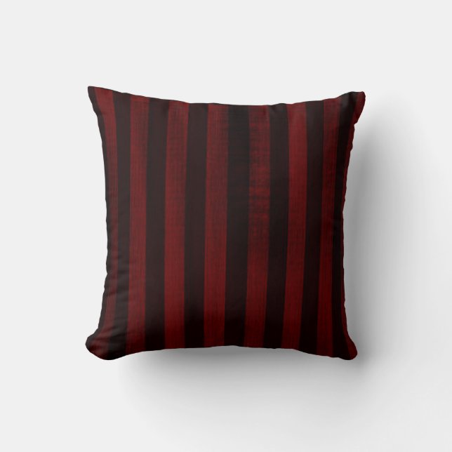 fashionable red and black stripes cushion (Front)