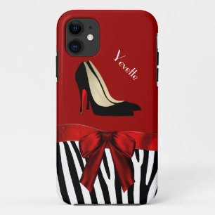 Fashionable Red & Zebra Print iPhone 5 Case