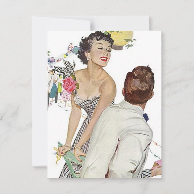 Fashionable Retro Cocktail Theme Party Invitations (Front)