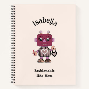 Fashionable robot notebook