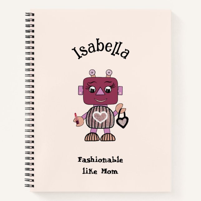 Fashionable robot  notebook (Front)