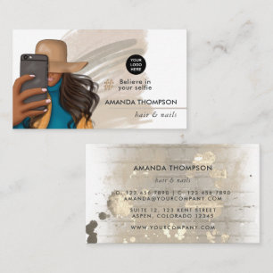 Fashionable Selfie Girl Business Card