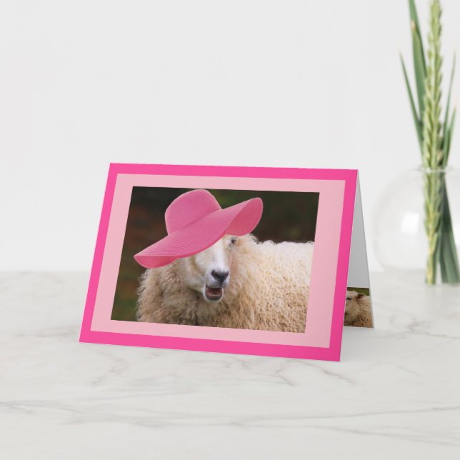 Fashionable Sheep Mother's Day Card (Front)