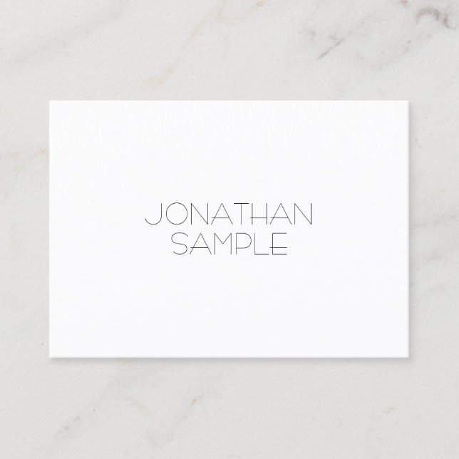 Fashionable Sleek Design Modern Professional Plain Business Card (Front)