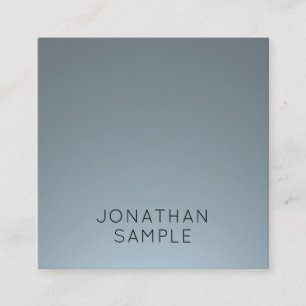 Fashionable Sleek Square Design Modern Plain Luxe Business Card