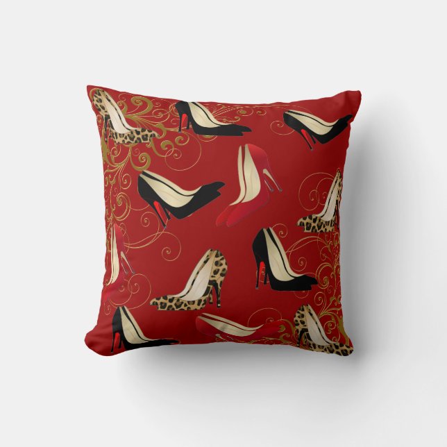Fashionable Stiletto Heels Decorator Throw Pillow (Front)