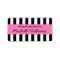 Fashionable stripes pink panel bookplates
