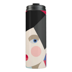 Fashionable stylish woman. Modernist style woman h Thermal Tumbler