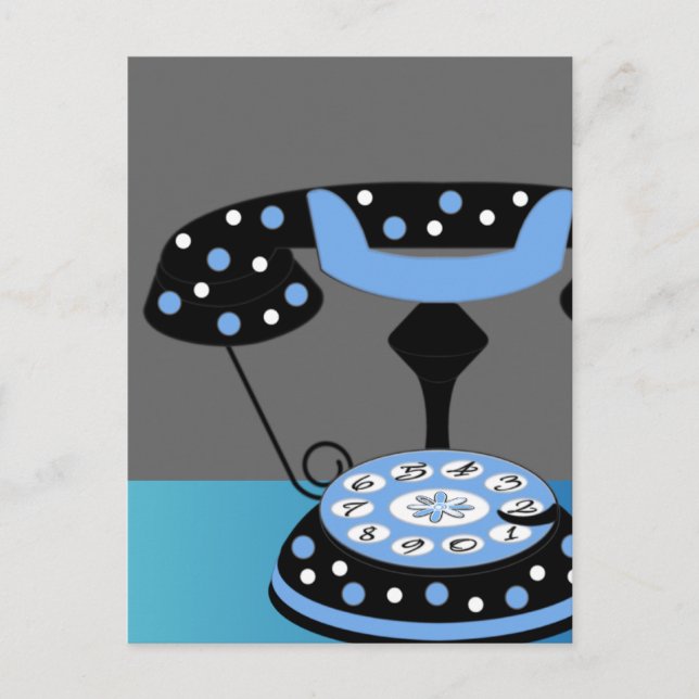 Fashionable Telephone Postcard (Front)