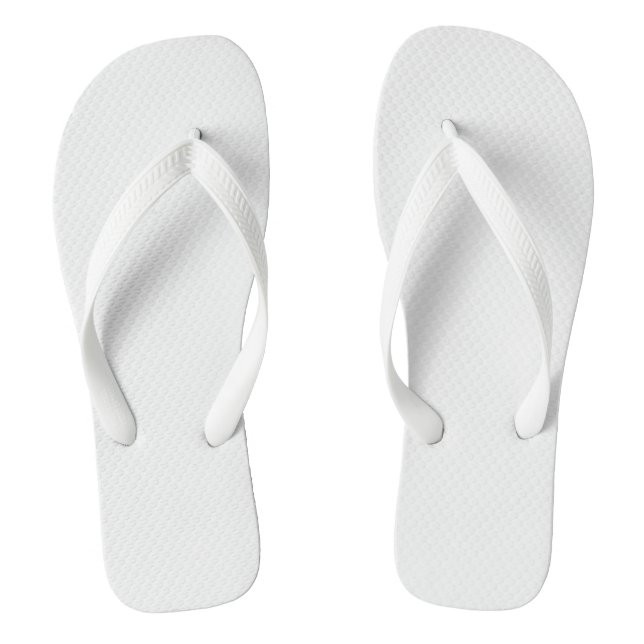 Fashionable White Flip Flops (Footbed)