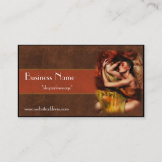 Fashionable Woman in Fabrics & Fur Business Cards
