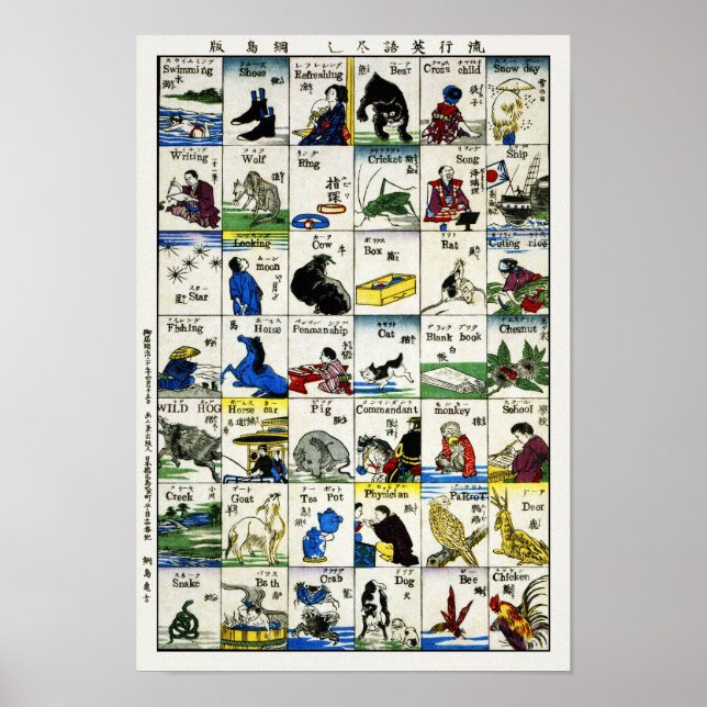 Fashionable Words in Japanese & English Poster (Front)