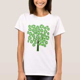 Fashionably Green Recycle Symbol Tree T-Shirt