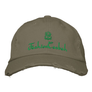 FashionCasbah Olive Green Embroidered Hat