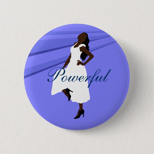 Fashiongirl in White 6 Cm Round Badge