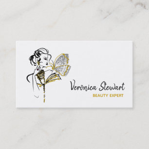 Fashionillustration Beauty Business Butterfly Card