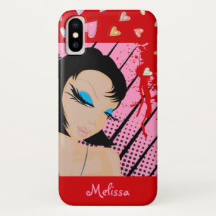 Fashionista  and Hearts iPhone X Case
