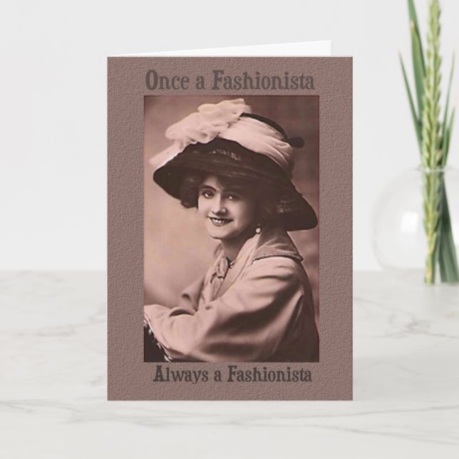 Fashionista birthday card (Front)