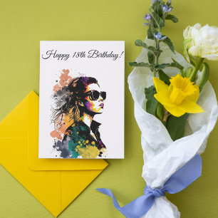Fashionista Birthday Card - Customisable