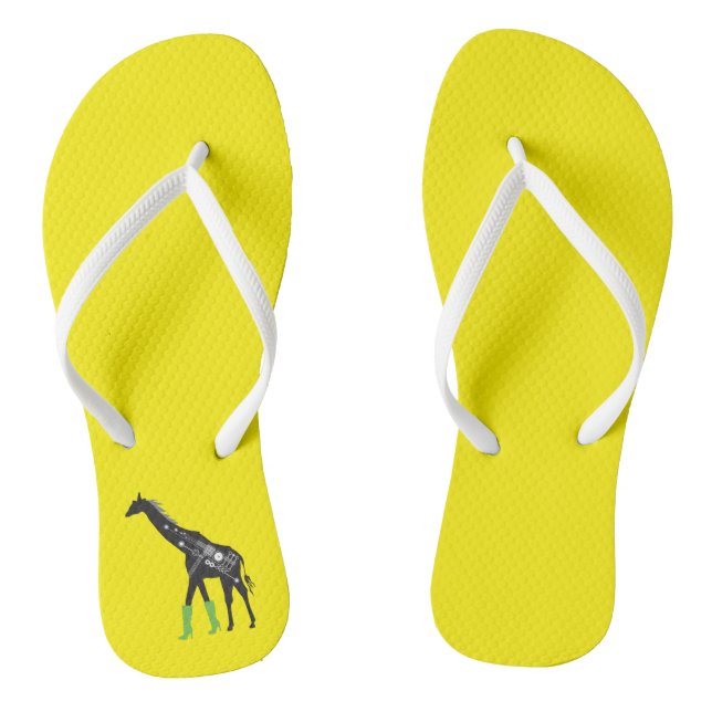 Fashionista Giraffe Fip Flops Flip Flops (Footbed)