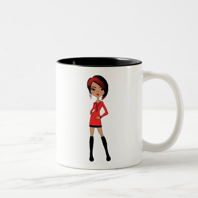 Fashionista Girl Two Toned Mug (Right)