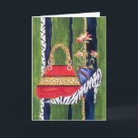 Fashionista Girlfriend Birthday Card<br><div class="desc">Fun birthday card for your fashionista girlfriend!   Design with leopard print purse and zebra print pumps created by watercolor artist,  Chris Ambrose.  Text can be customised!</div>