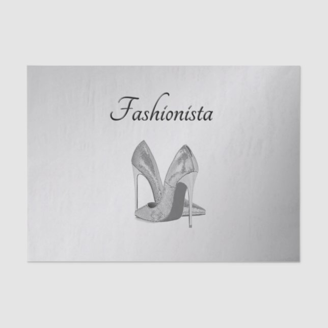 Fashionista High Heel Shoes Tissue Paper (Front)