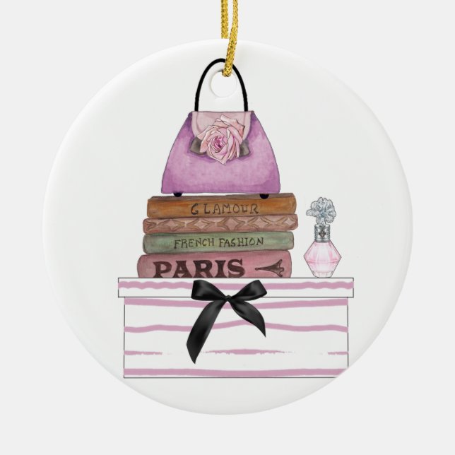 Fashionista Holiday Ornament (Front)