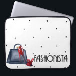 Fashionista Laptop Notebook Computer Case Bag<br><div class="desc">A artistic "fashionista" design with heels and handbag. Designed for you by Evco Studio.</div>