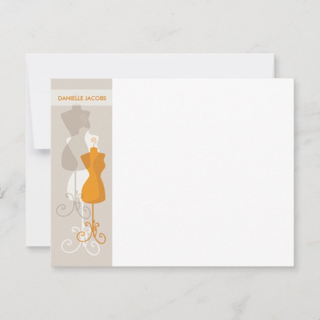 Fashionista Notecard Stationery (Front)
