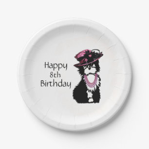 Fashionista Puppy Dog Birthday Paper Plate
