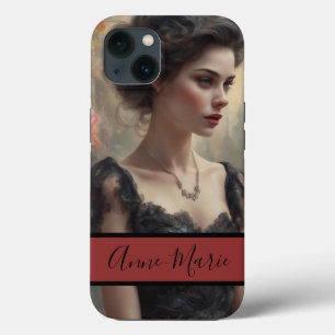 Fashionista's Vintage Stylish Black Dress lbd  iPhone 13 Case
