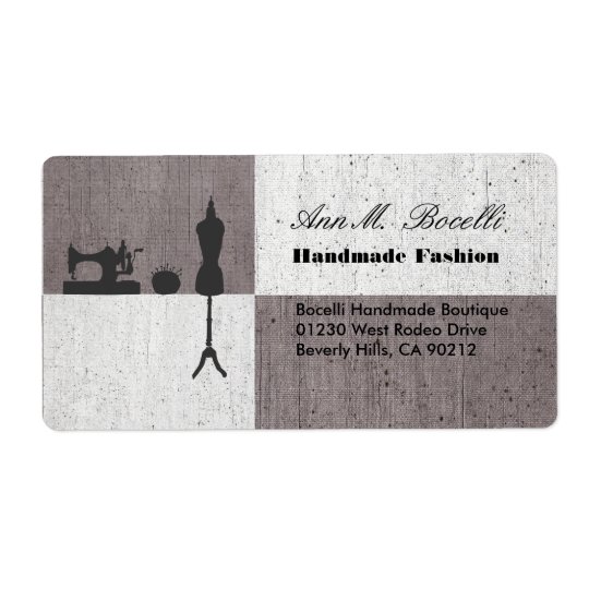 Fashions Clothing Handmade Sewing Craft Business Shipping Label