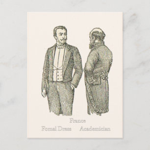 Fashions, Formal dress, 19th century Postcard