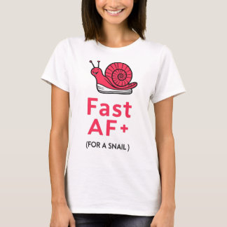 "Fast AF: Sneaker-Wearing Snail T-shirt