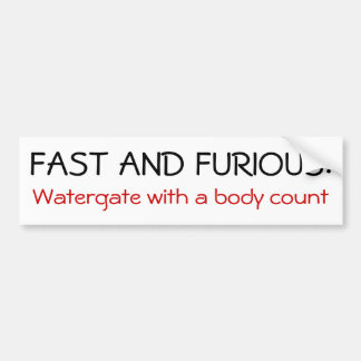 Fast and Furious Bumper Sticker