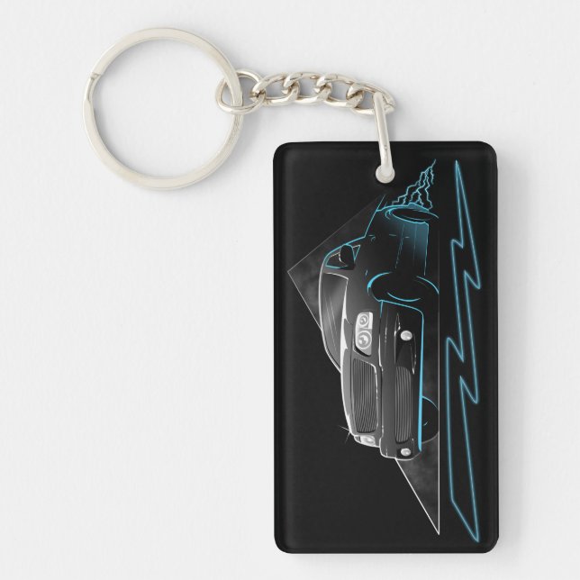 Fast as Lightning - Rodder Slogan Key Ring (Front)