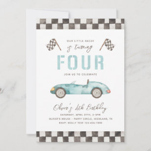 Fast Birthday Invitation   4th Racing Invitation