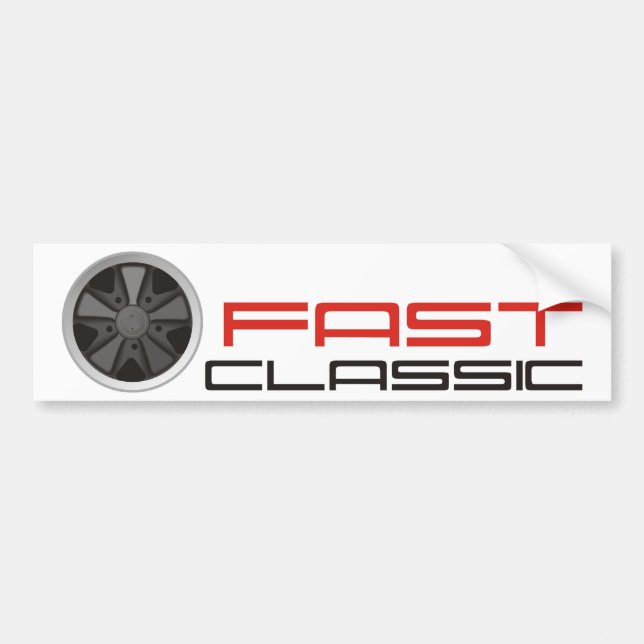 Fast classic car: Fuchs racing car wheel Bumper Sticker (Front)