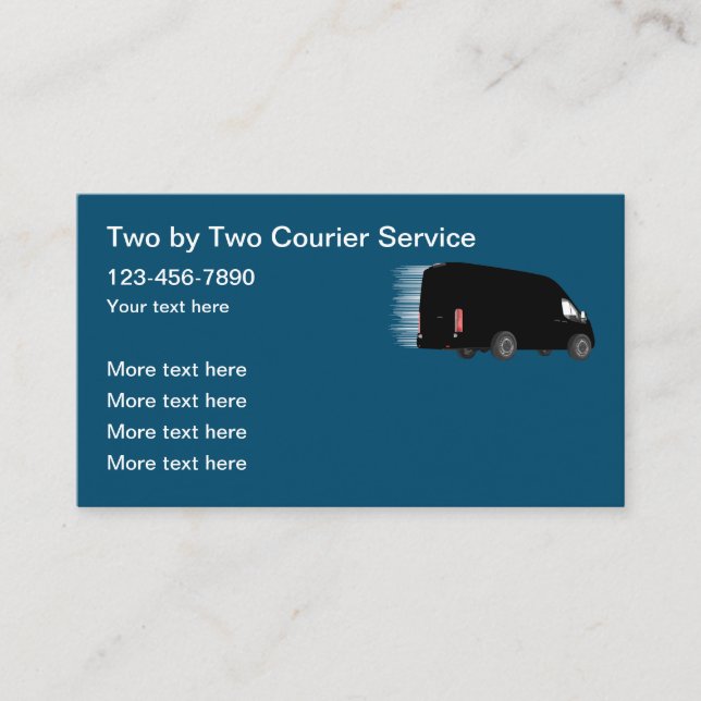 Fast Courier Delivery Service Business Card (Front)