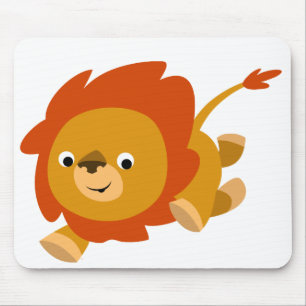 Fast Cute Cartoon Lion Mousepad
