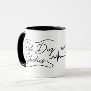 Fast Dog Studios Greyhound & Guitar Mug
