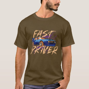 FAST DRIVER - blue T-Shirt